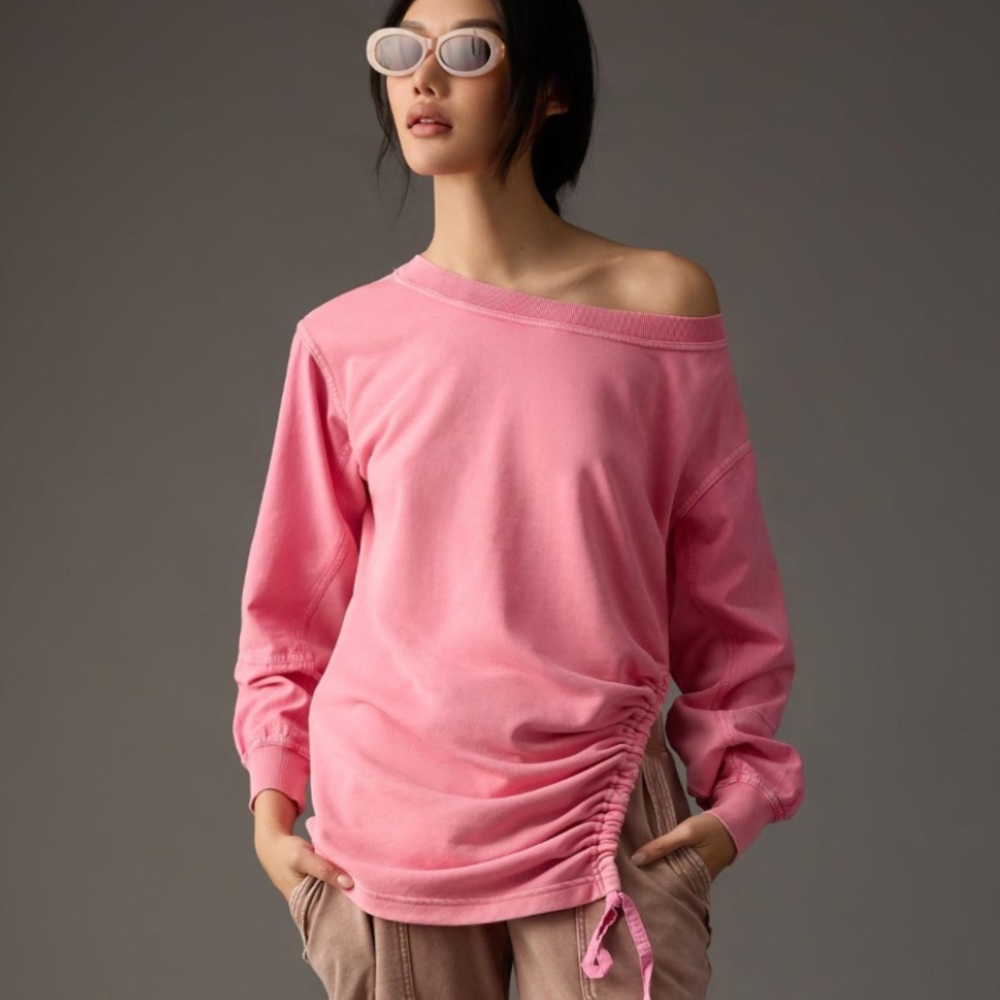 NWT Daily Practice Anthropologie Citadel Pink Pullover Sweatshirt XS